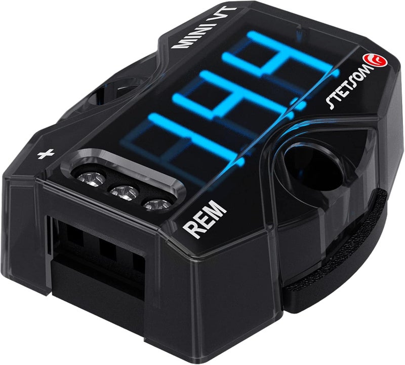 Stetsom MiniVT Digital Display Mini Voltmeter High Accuracy Blue LED 7V~30V Automotive Car Motorcycle Battery Voltage Panel Meter Easy Connection Remote Power for Car Audio Systems - Image 5